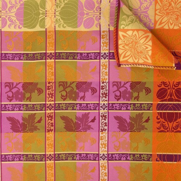 Hovedbilde Silkeskjerf - Mimmi, rosa/gul/grønn